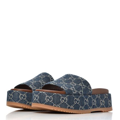 gucci slide sandals cheap|Gucci denim slides.